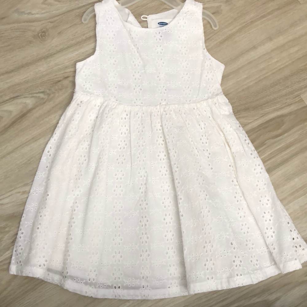 White Eyelet Dress-3T